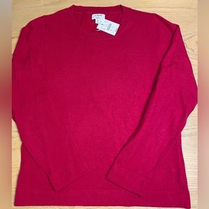 JCrew Factory Cotton Wool Teddie Sweater -magenta